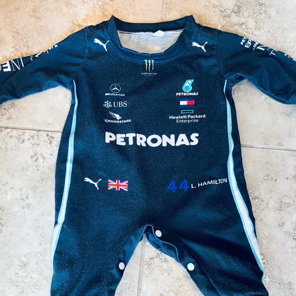 Lewis Hamilton F1 stretch racing suit 6-9 months